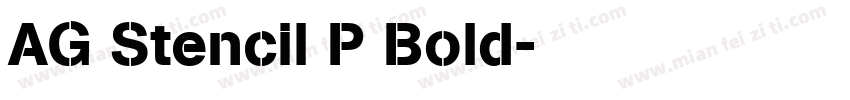 AG Stencil P Bold字体转换
